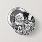 Mode middeleeuwen ronde button 5,7 cm (Voorkant /achterkant)