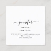 Mode Militaire Roze Boutique Logo Vierkante Visitekaartje (Achterkant)