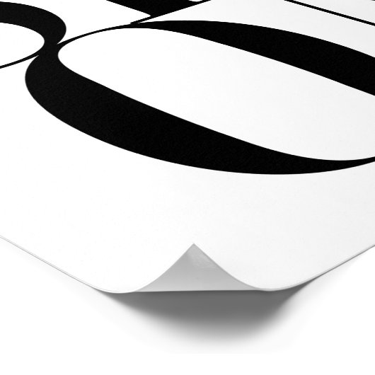 Mode Minimalistische Typografie Poster Print (Hoek)