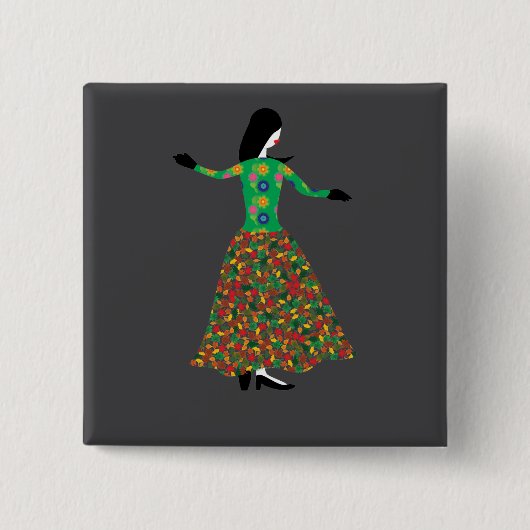 Mode Model 01 Vierkante Button 5,1 Cm (Voorkant)