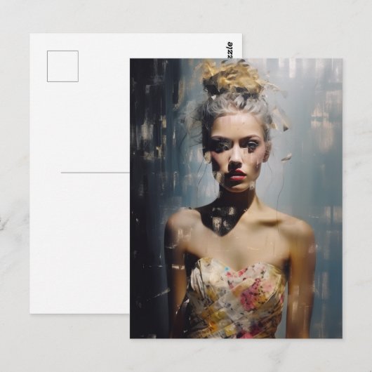 Mode Model Blond Vrouw Fotografie Briefkaart (Voorkant / Achterkant)