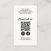 Mode Model Fotoprofielkaart Visitekaartje (Achterkant)