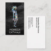 Mode Model Glitterige Schittering Visitekaartje (Voorkant / Achterkant)