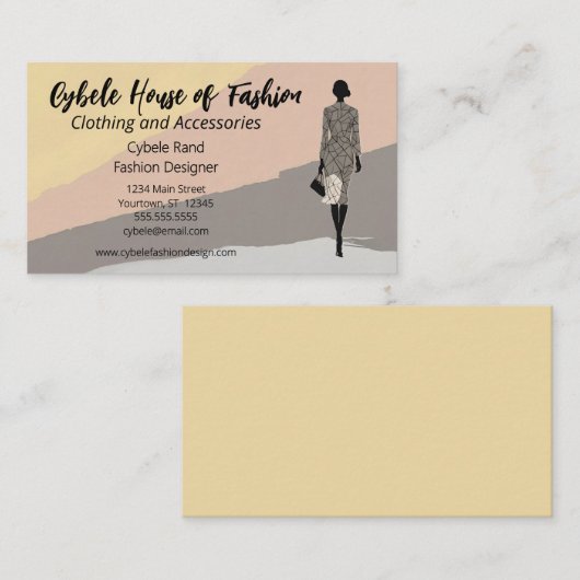 Mode Model Kleding Mode Stijl Visitekaartje (Voorkant / Achterkant)