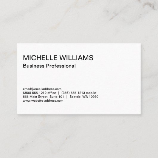 Mode Model Logo Visitekaartje (Achterkant)