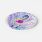 Mode model manga anime dans girl papieren bordje (Gekanteld)