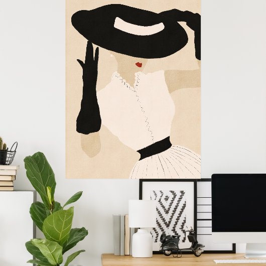 Mode model Poster (Thuiskantoor)