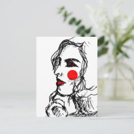 Mode Model Schets Briefkaart