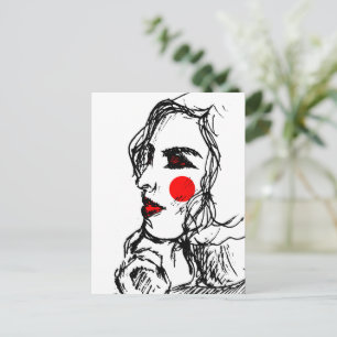 Mode Model Schets Briefkaart