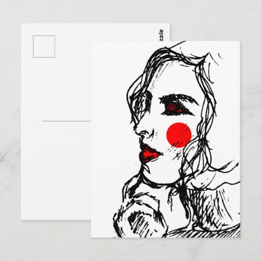 Mode Model Schets Briefkaart (Voorkant / Achterkant)