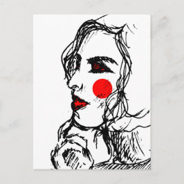 Mode Model Schets Briefkaart