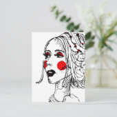 Mode Model Schets Briefkaart (Staand voorkant)