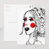 Mode Model Schets Briefkaart (Voorkant / Achterkant)