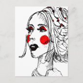 Mode Model Schets Briefkaart (Voorkant)