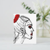 Mode Model Schets Briefkaart (Staand voorkant)