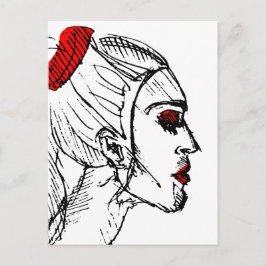 Mode Model Schets Briefkaart