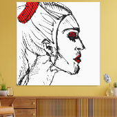 Mode Model Schets Canvas Afdruk (Insitu (Woonkamer))