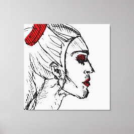 Mode Model Schets Canvas Afdruk