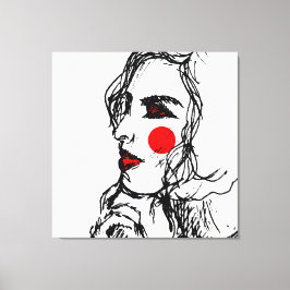 Mode Model Schets Canvas Afdruk