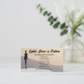 Mode Model Silhouette Kleding Mode Ontwerp Visitekaartje (Staand voorkant)