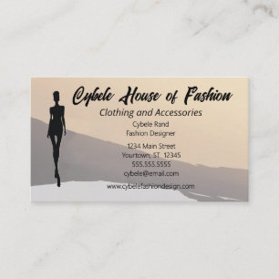 Mode Model Silhouette Kleding Mode Ontwerp Visitekaartje