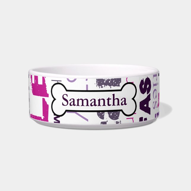 Mode Model Stijl Beauty Star Maga Pet Food Bowl Voerbakje (Voorkant)