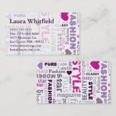 Mode Model Stijl Beauty Star Visitekaartje (Voorkant / Achterkant)