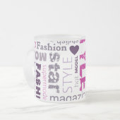 Mode Model Stijl Frosted Glass Coffee Mok Cup (Voorkant links)