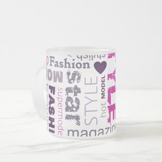 Mode Model Stijl Frosted Glass Coffee Mok Cup (Voorkant links)