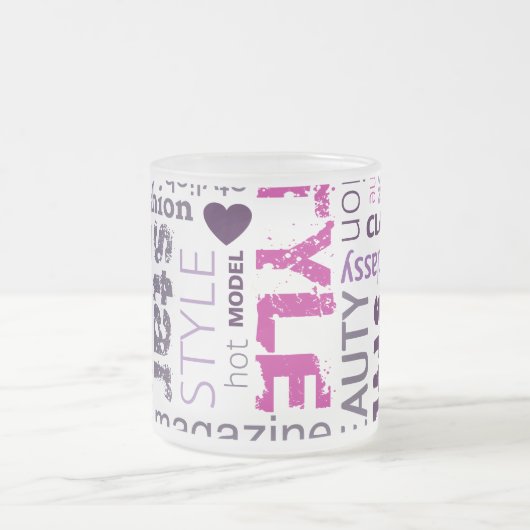 Mode Model Stijl Frosted Glass Coffee Mok Cup (Center)