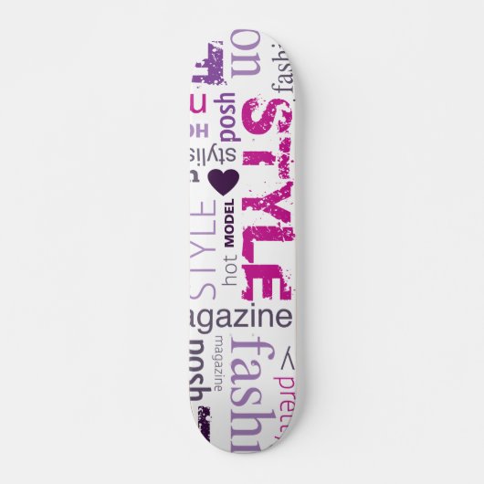 Mode Model Style Beauty Old School Skateboard (Voorkant)