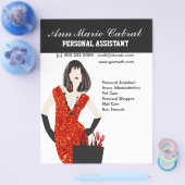 Mode Model Vrouw Persoonlijke assistent Fashionist Flyer (Enkel)