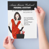 Mode Model Vrouw Persoonlijke assistent Fashionist Flyer (Hand)