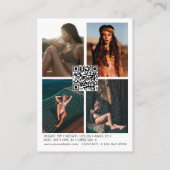 Mode Modeling Comp Kaart 5 Foto QR-code Visitekaartje (Achterkant)