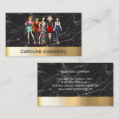 Mode modellen in de kast | ontwerper visitekaartje (Voorkant / Achterkant)