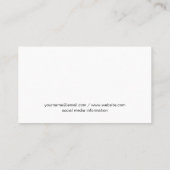 Mode modellen | Stripes | artistiek Visitekaartje (Achterkant)