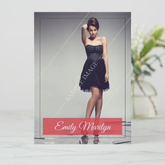 Mode modellering composietkaart kaart (Staand voorkant)