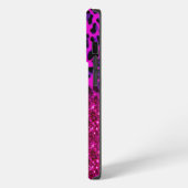 Mode Modern Roze Paarse Glitter Luipaard iPhone Hoesje (Linkerkant)