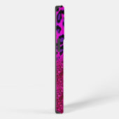 Mode Modern Roze Paarse Glitter Luipaard iPhone Hoesje (Rechterkant)