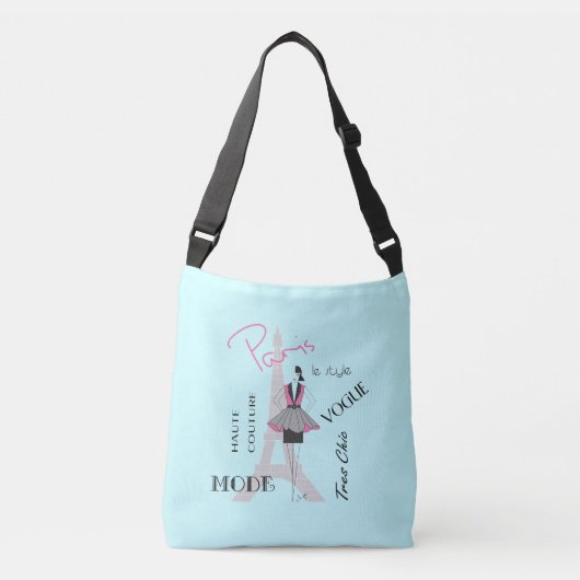 Mode moderne eiffeltoren in Parijs Crossbody Tas (Voorkant)