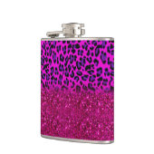 Mode Moderne roze Paarse glitter Leopard Heupfles (Links)