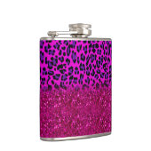 Mode Moderne roze Paarse glitter Leopard Heupfles (Rechts)