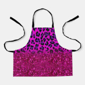 Mode Moderne roze Paarse glitter Leopard Schort (Voorkant)