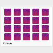 Mode Moderne roze Paarse glitter Leopard Vierkante Sticker (Vel)