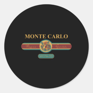 Mode Monte Carlo Monaco Vakantie Ronde Sticker