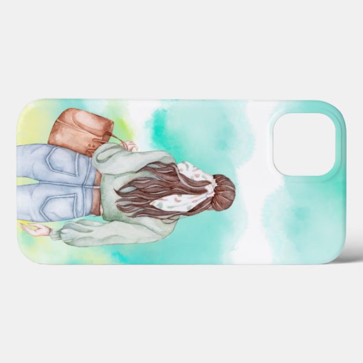 Mode Mooie Meisje Case-Mate iPhone Case (Achterkant (horizontaal))