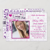 Mode 'n Stijlfotouitnodiging Kaart (Voorkant / Achterkant)