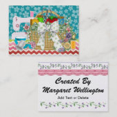 Mode / naadloos / naadloos mandje - SRF Visitekaartje (Voorkant / Achterkant)