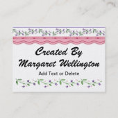 Mode / naadloos / naadloos mandje - SRF Visitekaartje (Achterkant)