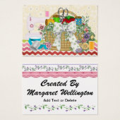 Mode / naadloos / naadloos mandje - SRF Visitekaartjes (Voorkant /achterkant)